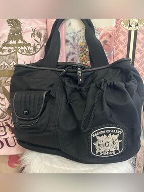Y2K Vintage 2006 Juicy Couture Black Nylon Adventures of G&P Couture Baby Bag